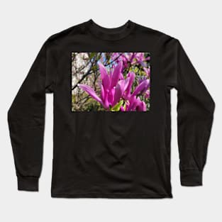 gift for birthday  happy birthday beautiful magnolia flower Long Sleeve T-Shirt